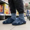 נעלי בית נשים פפיון קטיפה שלג נייבי פריט 15910