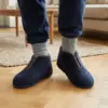 נעלי בית גברים שלומי פליז נייבי פריט 16850